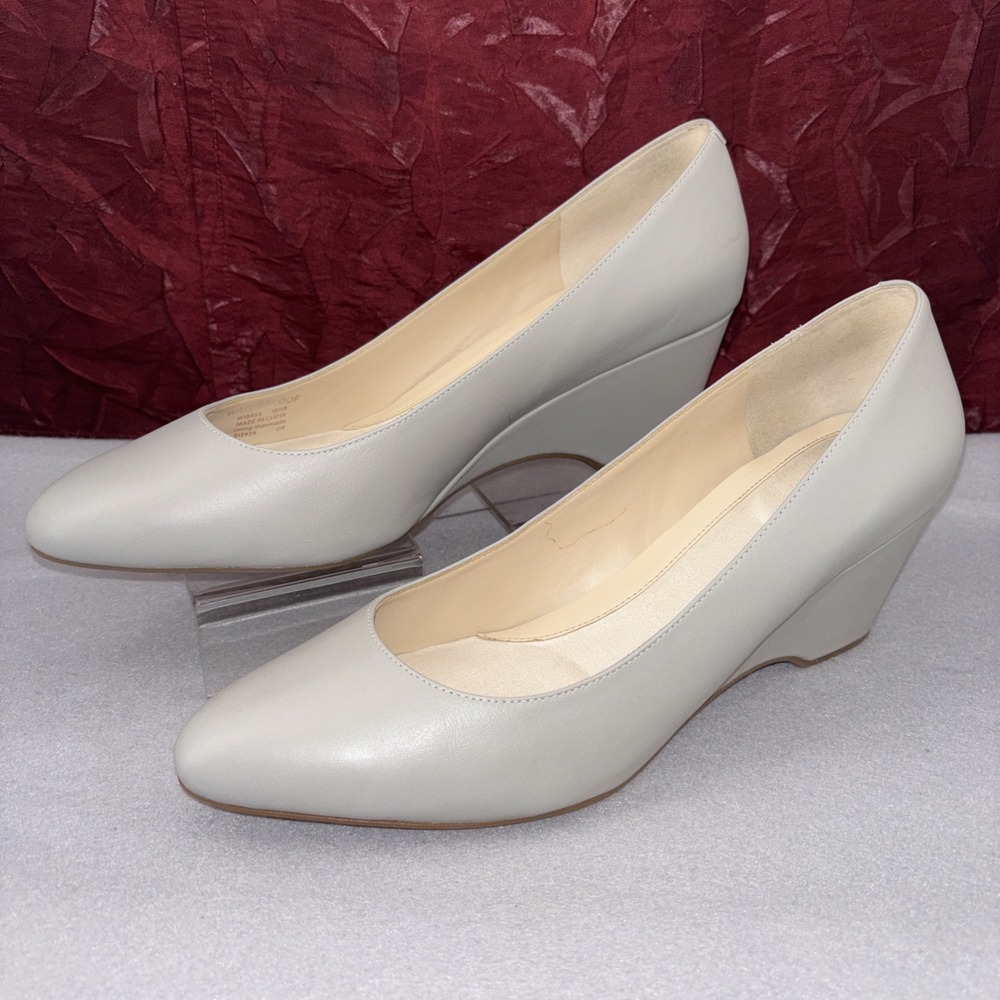 Cole Haan The Go to Wedge Limestone Grey Shoes Waterproof Womens Size US 10.5 B